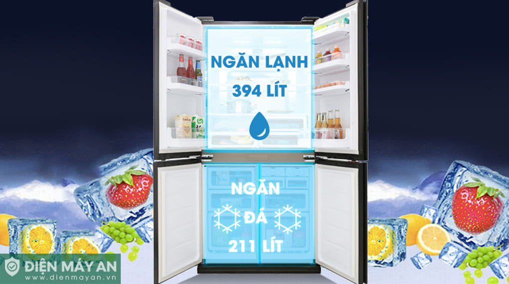 Tủ lạnh Sharp Inverter 605 lít Multi Door SJ-FX688VG-BK
